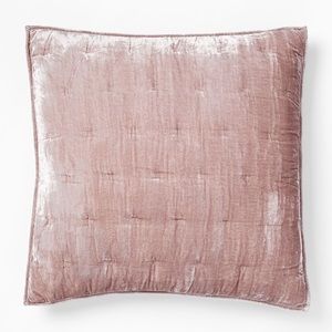 West Elm Dusty Blush Velvet Sham Set